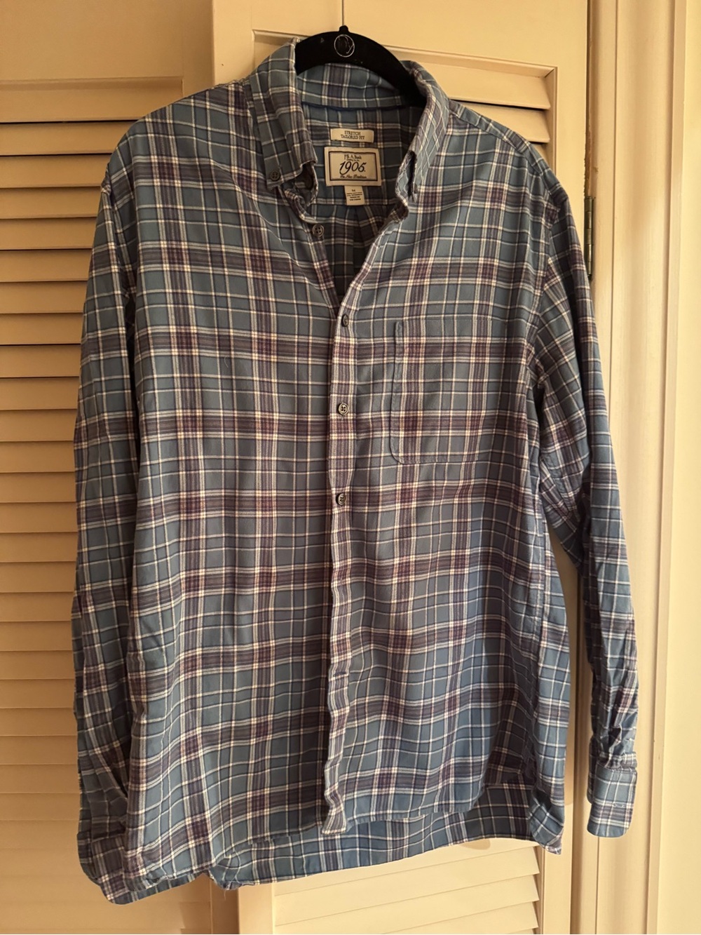 Jos. A. Bank Blue Plaid Button-Down Shirt